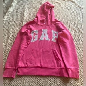 GAP Girl’s Bright Pink Hoodie with White Logo